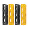 c8fea47232f58b2b0b22f25b0338c642 Tripp Lite series High-Capacity Vertical Cable Manager - Deep Double Finger Duct with Cover, Double Sided, 6 in. Wide, Yellow/Black, 7 ft. (2.2 m)