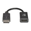 Tripp Lite series DisplayPort to HDMI Active Adapter (M/F), Latching Connector, 4K 60 Hz, DP1.2, HDCP 2.2,Black, 6 in.