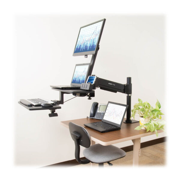 Tripp Lite series Height-Adjustable Sit-Stand Workstation, Single-Monitor, Clamp-On