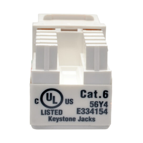 c923538875a9cb58bff43dbb20a3e923 Tripp Lite series Cat6/Cat5e 110 Style Punch Down Keystone Jack - White, TAA