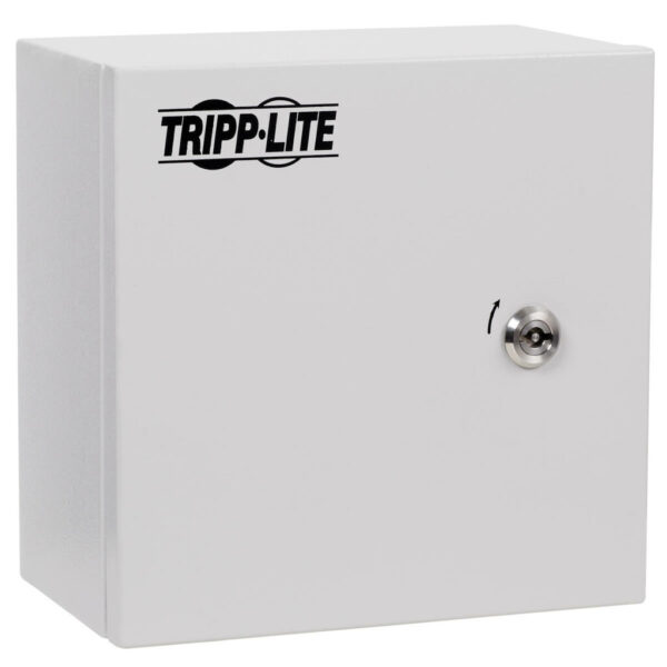 c9235e4d39b15605ad8e51a8e043dd49 Tripp Lite series SmartRack Outdoor Industrial Enclosure with Lock - NEMA 4, Surface Mount, Metal Construction, 10 x 10 x 10 in., Gray