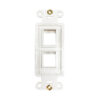 Tripp Lite series Safe-IT 2-Port Antibacterial Wall-Mount Insert, Decora Style, Vertical, Ivory, TAA
