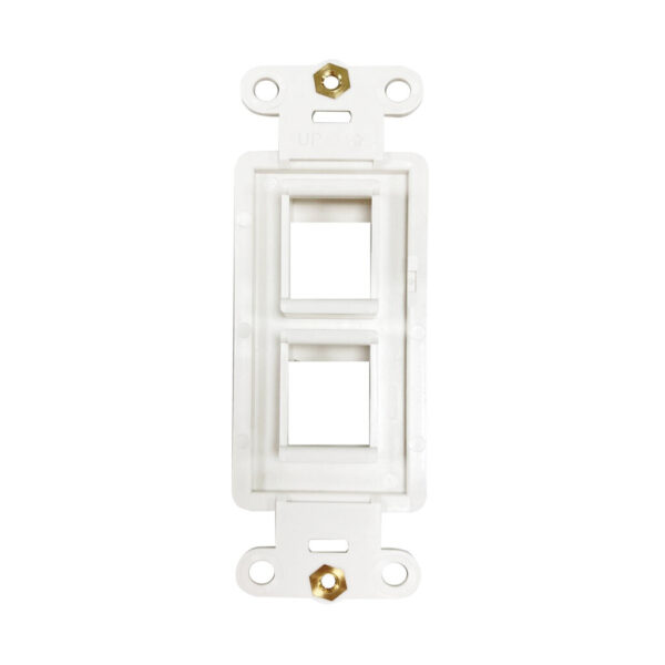 Tripp Lite series Safe-IT 2-Port Antibacterial Wall-Mount Insert, Decora Style, Vertical, Ivory, TAA