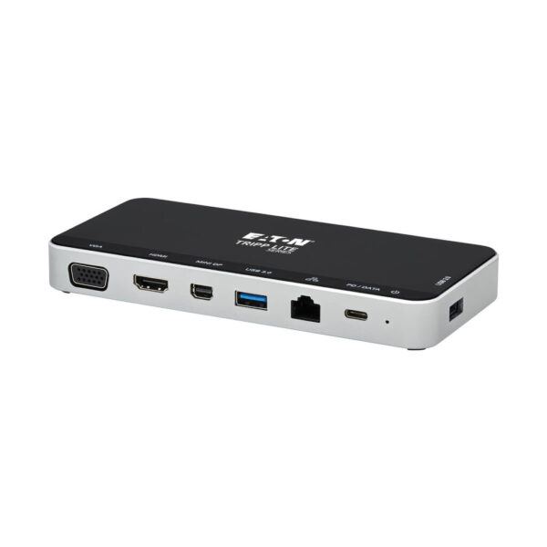 Tripp Lite series USB Dock, Triple Display - 4K HDMI & mDP, VGA, USB 3.x (5Gbps), USB-A/C Hub, GbE, 60W PD Charging