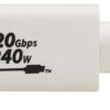 Tripp Lite series USB4 20Gbps Cable (M/M) - USB-C, 4K 60 Hz, 240W PD Charging, White, 2 m (6.6 ft.)