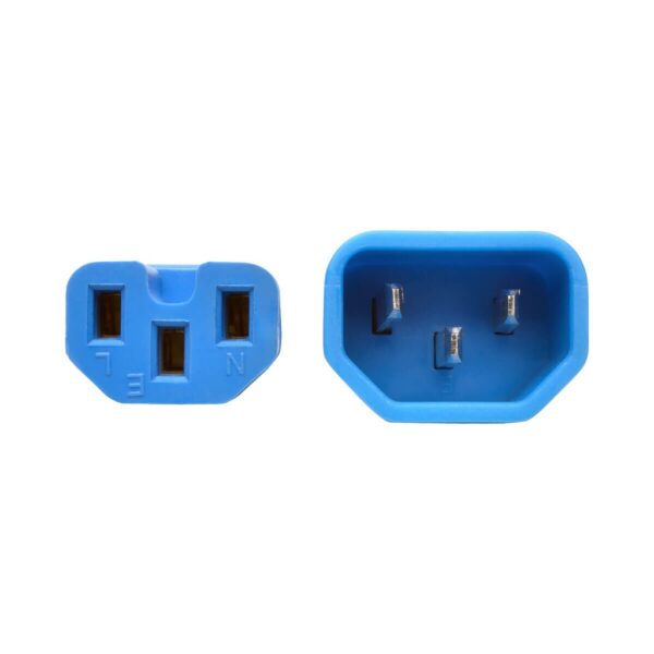 Tripp Lite series Power Cord C14 to C15 - Heavy-Duty, 15A, 250V, 14 AWG, 6 ft. (1.83 m), Blue