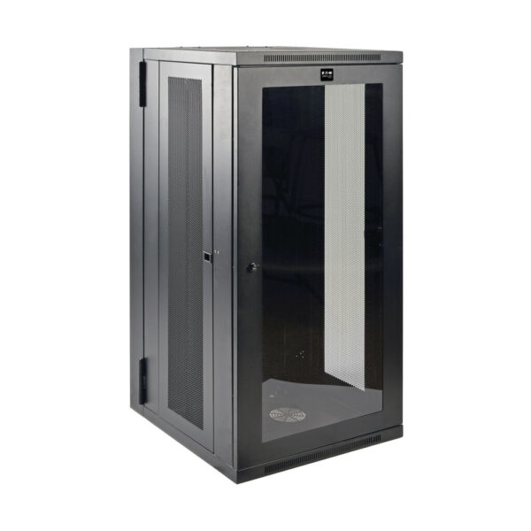 c9a3b369ba561d35ad2b2b7463c5da89 Tripp Lite series SmartRack 26U Low-Profile Switch-Depth Wall-Mount Half-Height Rack Enclosure, Clear Acrylic Window, Hinged Back