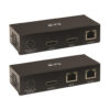 Tripp Lite series HDMI over Cat6 Extender Kit, Transmitter and Receiver with Repeater, 4K 60Hz, 4:4:4, IR, HDR, PoC, 230 ft., TAA