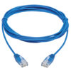 Tripp Lite series Cat6a 10G Molded Ultra-Slim UTP Ethernet Cable (RJ45 M/M), Blue, 10 ft. (3.05 m)