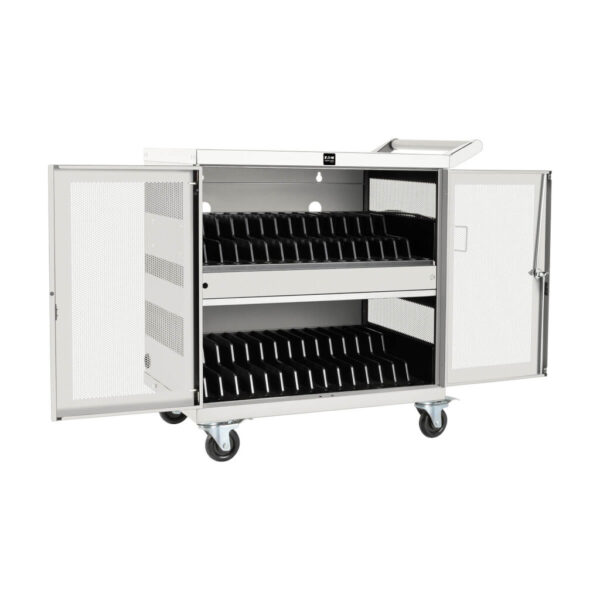 Tripp Lite series Multi-Device Charging Cart, 32 USB Ports, iPad and Android Tablets, Wall-Mount Option, White