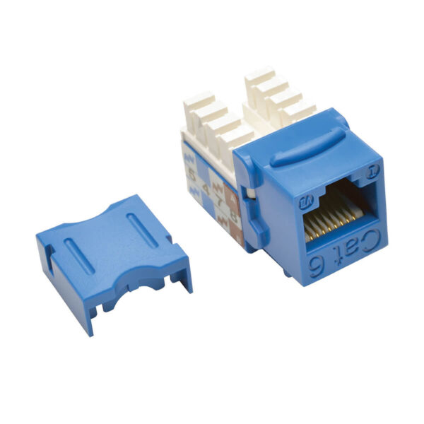 Tripp Lite series Cat6/Cat5e 110 Style Punch Down Keystone Jack - Blue, 25-Pack, TAA