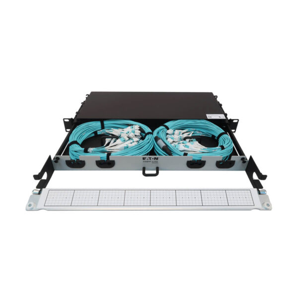 Tripp Lite series Preloaded Fiber Panel, 1U - 2x (12x LC/LC Duplex M/M) 24F Trunk Cables, OM4 Multimode, 20 m (65.6 ft.)