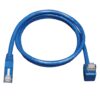 c9d4b0550e80735c7dc1f764ff8363ce Tripp Lite series Down-Angle Cat6 Gigabit Molded UTP Ethernet Cable (RJ45 Right-Angle Down M to RJ45 M), Blue, 3 ft. (0.91 m)