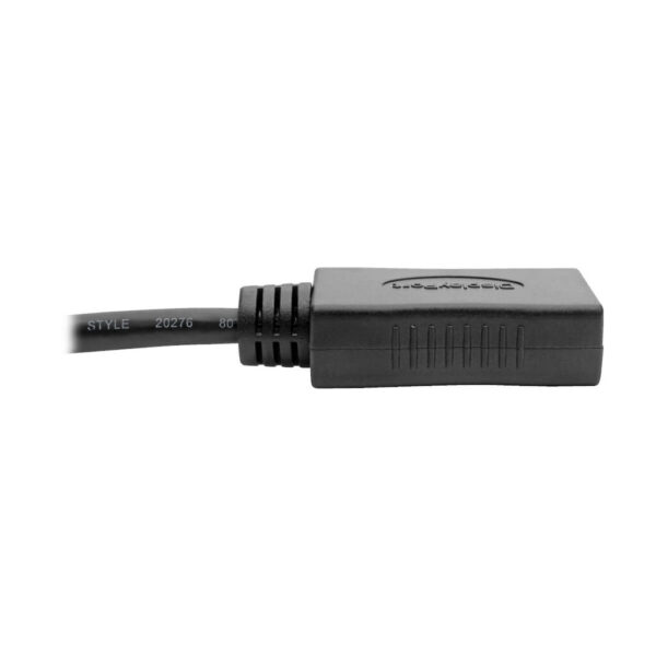 Tripp Lite series Keyspan Mini DisplayPort to DisplayPort Adapter, 4K 60 Hz, Black (M/F), 6-in. (15.24 cm)