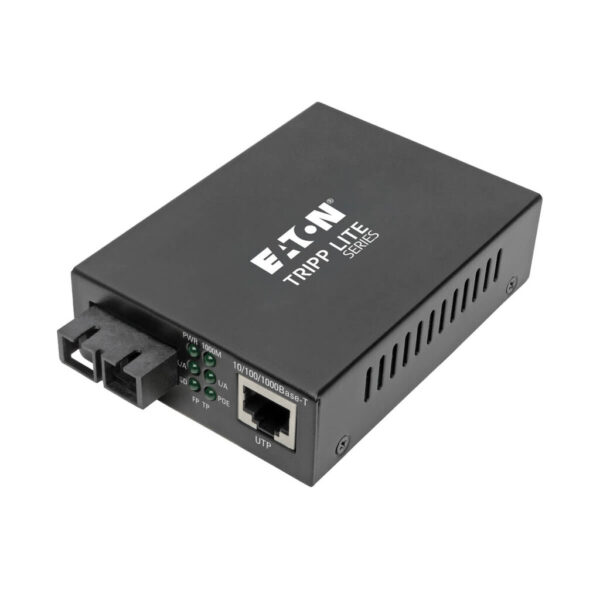 Tripp Lite series Gigabit Multimode Fiber to Ethernet Media Converter, POE+ - 10/100/1000 SC, 850 nm, 550M (1804.46 ft.)