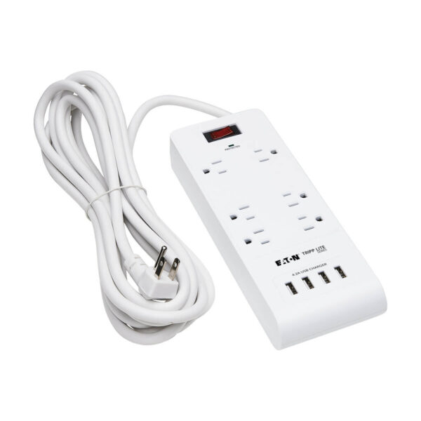 ca20876ab8ac721a6faa77740ea29361 Tripp Lite TLP64USBRA15 surge protector White 6 AC outlet(s) 110 - 125 V 4,57 m