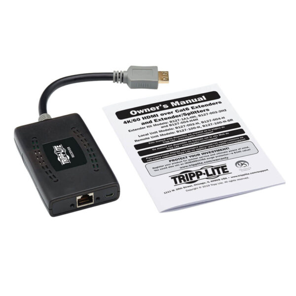 ca40adb6eacda9668eb46c9995d70897 Tripp Lite series HDMI over Cat6 Passive Remote Receiver, 4K 60 Hz, HDR, PoC, Multi-Resolution Support, 50 ft., TAA