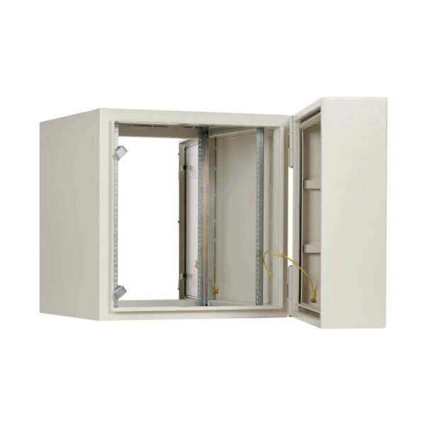 Tripp Lite series SmartRack Industrial Enclosure with Lock - NEMA 4, Wall Mount, Metal Construction, Hinged Back, 28 in. Depth, 12U, Gray