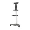 ca89fe3614f1aea7c53aae81429b08f0 Tripp Lite series Premier Rolling TV Cart for 37” to 70” Displays, Black Glass Base and Shelf, Locking Casters
