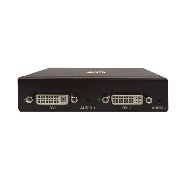 Tripp Lite series 2-Port DVI Splitter with Audio and Signal Booster, Single-Link 1080p @ 60 Hz (DVI-D F/2xF), International Plug Adapters, TAA