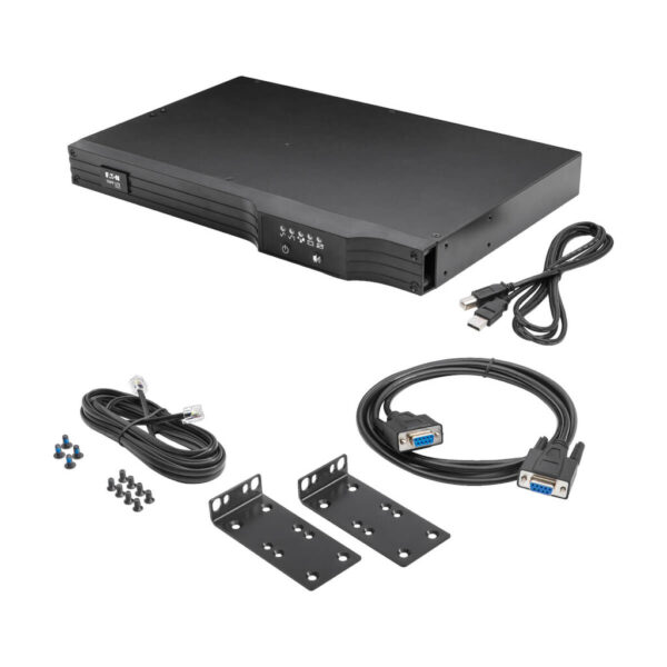 Tripp Lite series 500VA 300W 120V Line-Interactive UPS - 6 NEMA 5-15R Outlets, USB, DB9, Network Card Option, 1U Rack/Tower