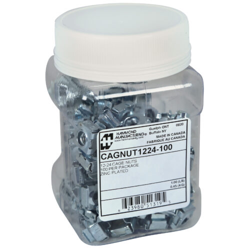 Hammond 100-Pkg 12-24 Cage Nuts