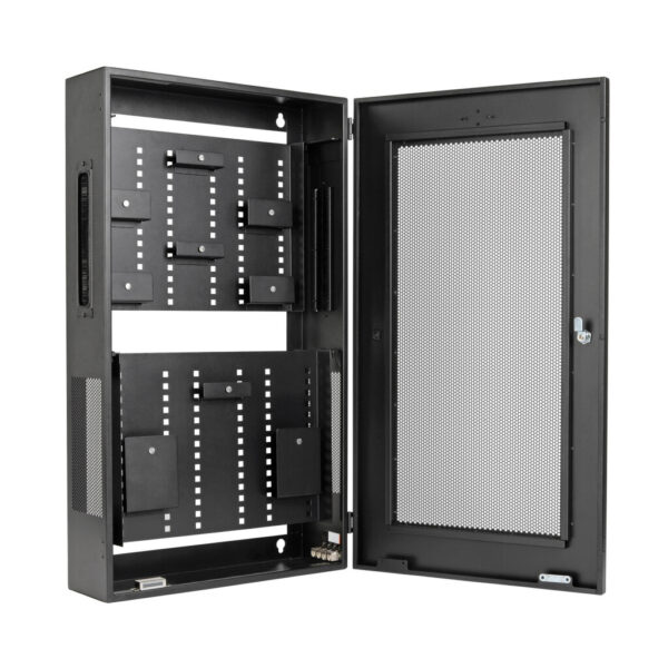 cb1ec514eef7b52b11903ac5604d586b Tripp Lite series SmartRack 3U Low-Profile Vertical-Mount Switch-Depth Wall-Mount Structured Wiring Enclosure, Adjustable Equipment Brackets