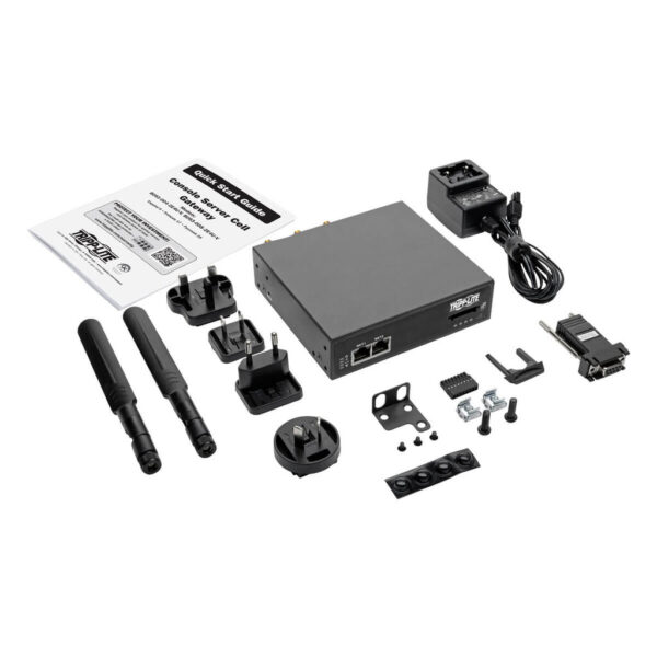 Tripp Lite series 4-Port Console Server with 4G LTE Cellular Gateway, Dual GbE NIC, 4Gb Flash and Dual SIM, TAA