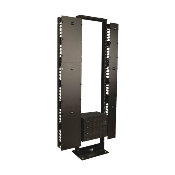 cb7594442b925bfb65b23242cad990f1 Tripp Lite series SmartRack 12-in. (30.48 cm) Width High Capacity Vertical Cable Manager - Double finger duct with cover