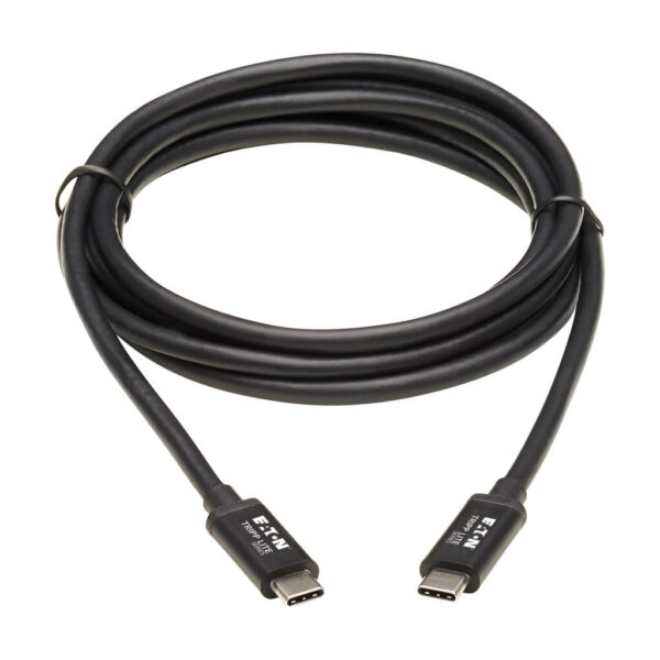Tripp Lite series Thunderbolt 3 Passive Cable (M/M) - 20 Gbps, 5A 100W Power Delivery, 4K/60 Hz, 2M (6.56 ft.), Black