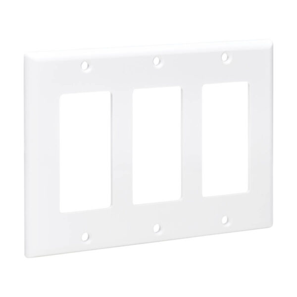 cbbc9a89f49820b521c0067a50a06d9f Tripp Lite series Triple-Gang Faceplate, Decora Style - Vertical, White, TAA