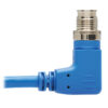 Tripp Lite series M12 X-Code Cat6 1G UTP CMR-LP Ethernet Cable (Right-Angle M/M), IP68, PoE, Blue, 1 m (3.3 ft.), TAA