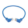 cbef5f43453c55de88fafaa473e54cf4 Tripp Lite series Up/Down-Angle Cat6 Gigabit Molded Slim UTP Ethernet Cable (RJ45 Up-Angle M to RJ45 Down-Angle M), Blue, 1 ft. (0.31 m)