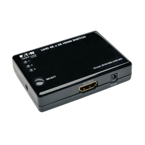Tripp Lite series 3-Port HDMI Mini Switch with Remote Control - 4K (HDMI F/3xF), 3D, HDCP 1.4, EDID