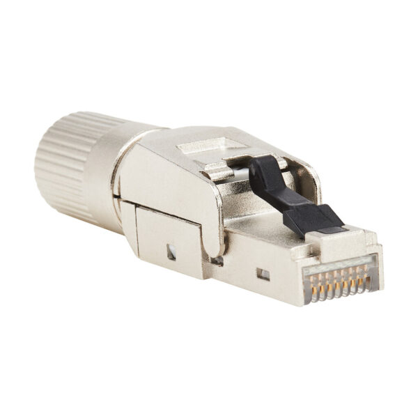ccc54626a321eafefb8fa522fbbf958d Tripp Lite series Cat8 STP Class 1 Field-Termination Plug, 568A/568B, TAA