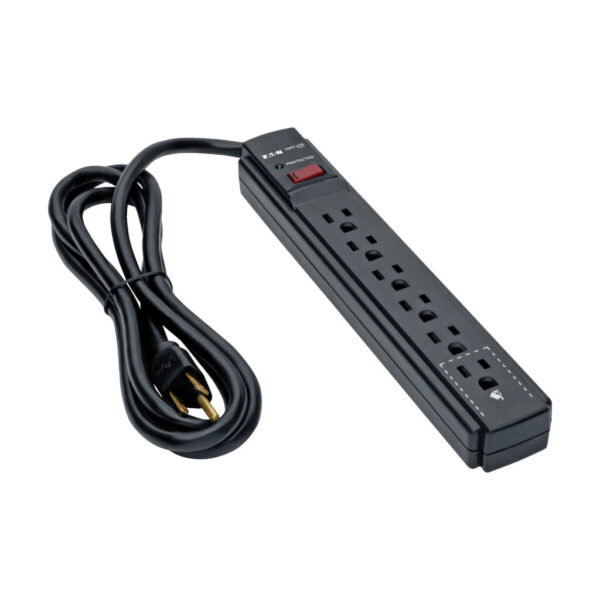cce6d604cfc794224e36129bfaa16dbc Tripp Lite series Protect It! 6-Outlet Surge Protector, 6 ft. Cord, 900 Joules, Diagnostic LED, Black Housing - TLP606B