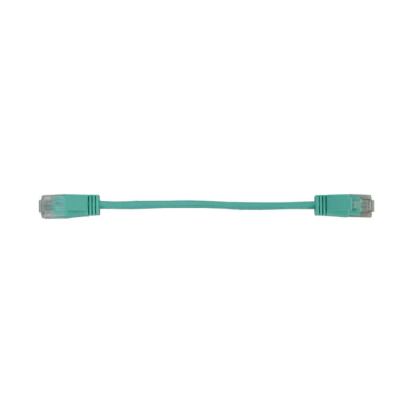 cd4f0c2da07395f059374eccdd9c8565 Tripp Lite series Cat6a 10G Snagless Molded Slim UTP Ethernet Cable (RJ45 M/M), PoE, Aqua, 6 in. (15 cm)