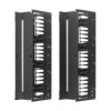 cda9a5494ccacc5bd32a2e205c9cae87 Tripp Lite series High-Capacity Vertical Cable Manager - Deep Double Finger Duct with Cover, Single Sided, 12 in. Wide, Black, 7 ft. (2.2 m)