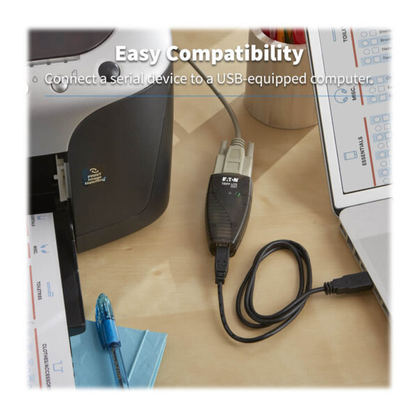 cdc64d2ba94e46f346008a896fc8c1ff Tripp Lite series Keyspan USB to Serial Adapter - USB-A Male to DB9 RS232 Male, 3 ft. (0.91 m), TAA