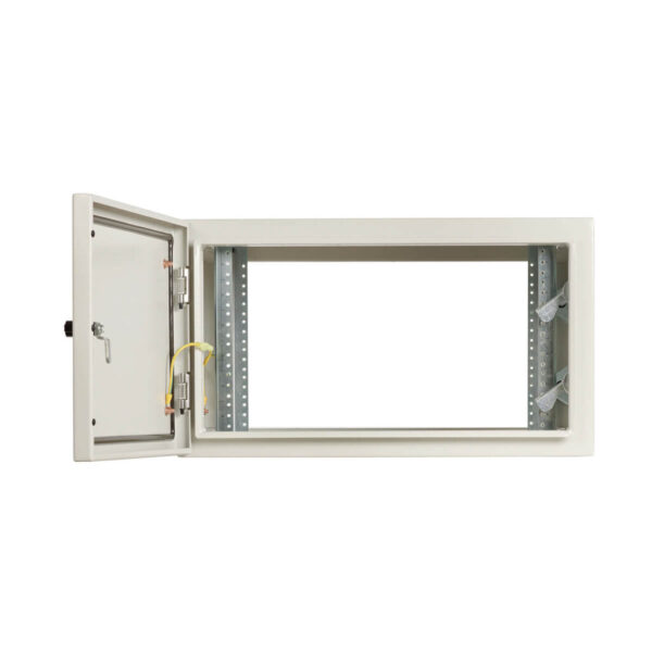 cdcc6eb2051986b0fe7a3df88078aed6 Tripp Lite series SmartRack Industrial Enclosure with Lock - NEMA 4, Wall Mount, Metal Construction, Hinged Back, 28 in. Depth, 6U, Gray