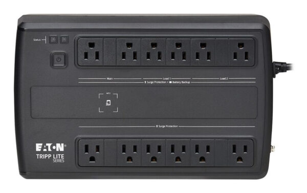 Tripp Lite 750VA 450W 120V Line-Interactive Cloud-Connected UPS, 12 5-15R Outlets (6 Surge-Only), 5-15P Plug, Desktop - AVR750UNC