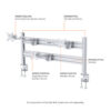 ce8938102df78863871edd645ac14e56 Tripp Lite series Single-Extension Monitor Mount for Slat Wall System, 13" to 32" Displays, TAA
