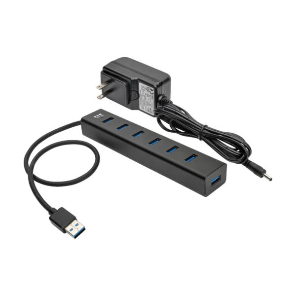 Tripp Lite series 7-Port Portable USB 3.x (5Gbps) Mini Hub, Aluminum - U360-007-AL
