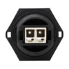 Tripp Lite series Rigid Industrial IP68 Duplex Multimode Fiber Coupler (LC/LC) with Dust Cap, 10G Ethernet, TAA