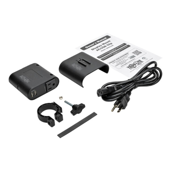 cf2459c206bb09b71be6bcd1d8bfbe4a Tripp Lite series AC/USB Charging Clip for Display Mounts