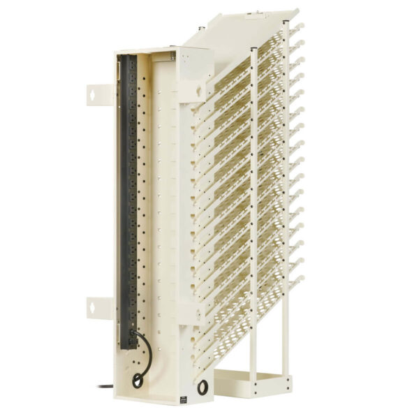 16-Device AC Charging Towers for Chromebooks - Open Frame, White, 2 Pack (32 Devices Total)