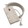 Tripp Lite series Protect It! 8-Outlet Surge Protector, 25 ft. Cord with Right-Angle Plug, 1440 Joules, Diagnostic LEDs, Light Gray Housing - TLP825
