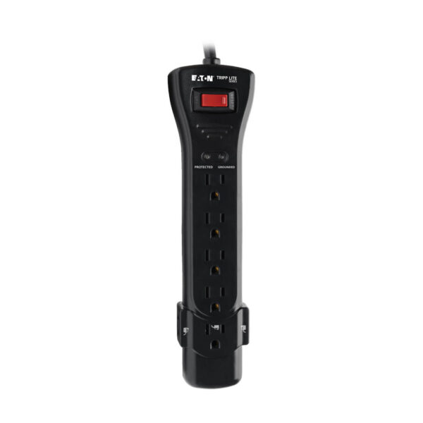 cfb4dfd839d423656bc563ffec8c3518 Tripp Lite series Protect It! 7-Outlet Surge Protector, 25 ft. Cord, 2160 Joules, Black Housing