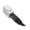Tripp Lite series Keystone Jack Cat6/Cat5e, RJ45, Shuttered, Dust Cap - Toolless, PoE/PoE+ Compliant, White, TAA - N238-001-GY-TF