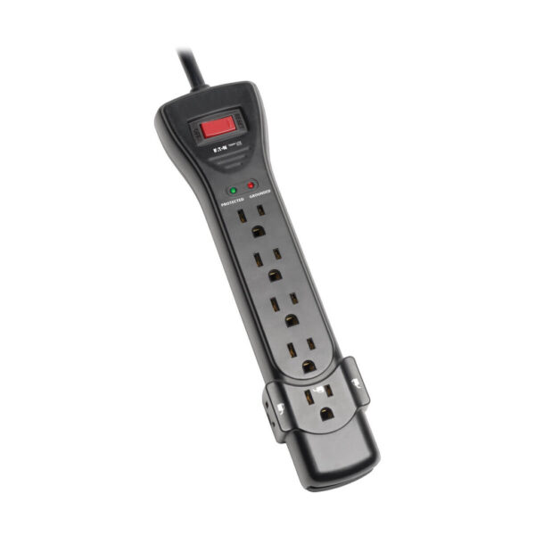 d004c820e94f11a2dedb8bda07eef42a Tripp Lite series Protect It! 7-Outlet Surge Protector, 7 ft. Cord with Right-Angle Plug, 2160 Joules, Diagnostic LEDs, Black Housing